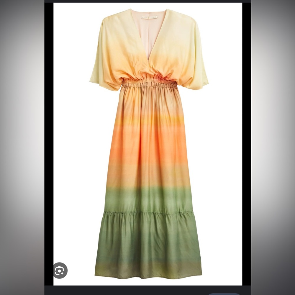Marie Oliver Silk Venus Caftan - The Warehouse Collection Ombré Dress